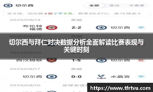 切尔西与拜仁对决数据分析全面解读比赛表现与关键时刻